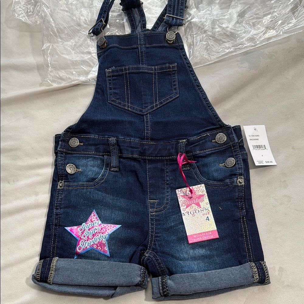 Vigoss Blue Denim Overalls with Star Patch